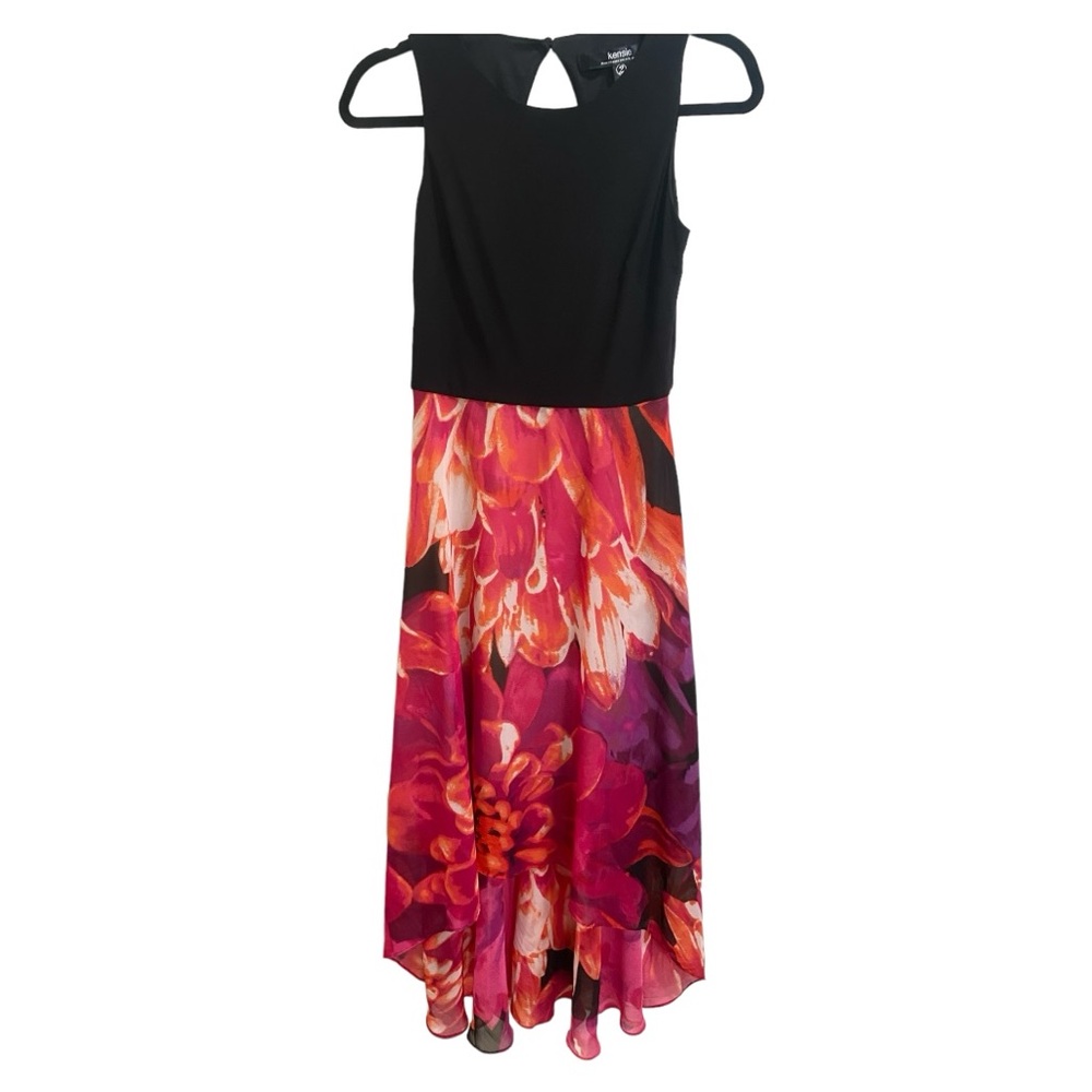 Kensie Dress, Black upper multicolored lower, size 2‎